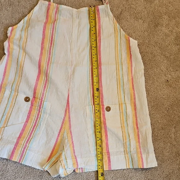 Rip Curl Women's Cotton Romper with Multicolor Stripes - Picture 9 of 13